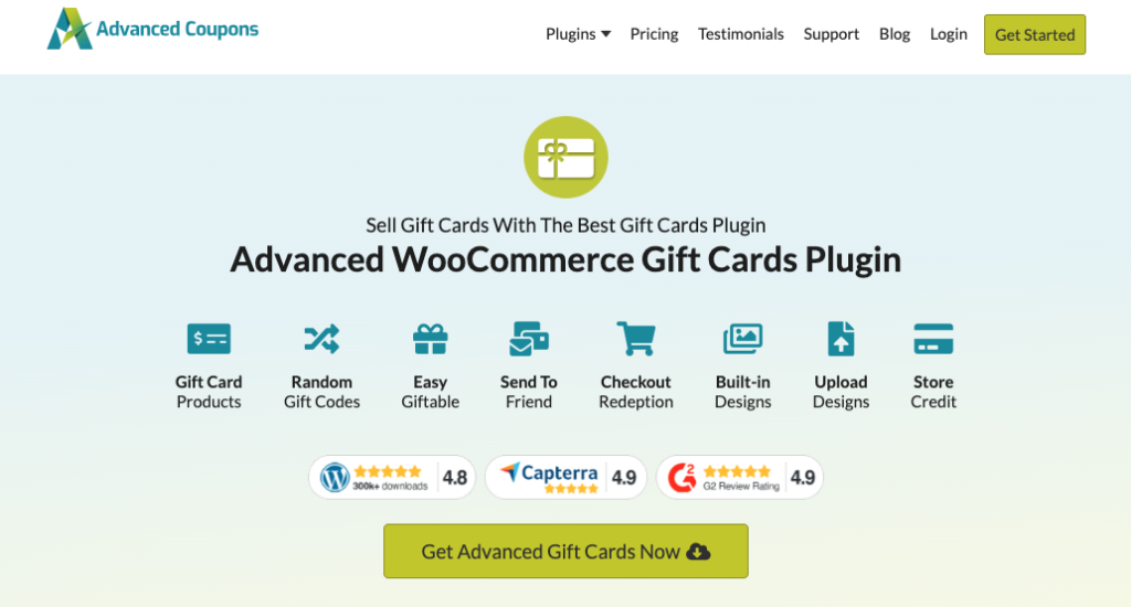 Advanced WooCommerce Gift Cards plugin 